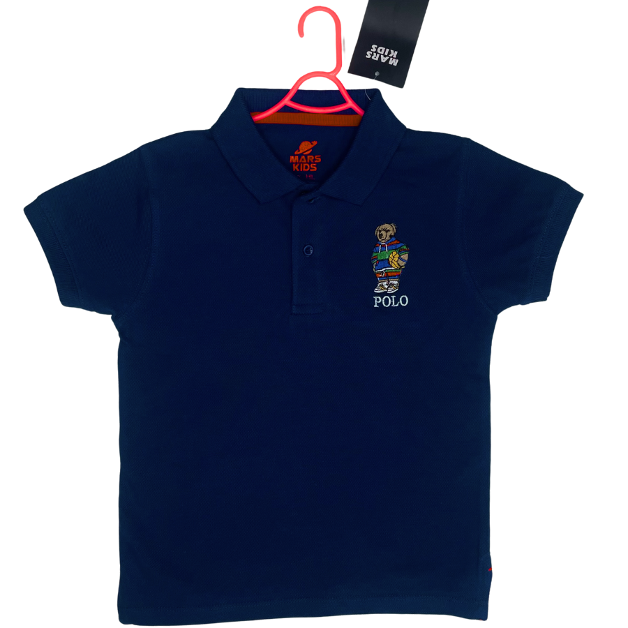 Polo Embroidered Shirt- Navy