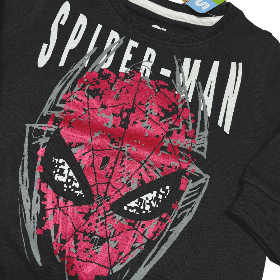Spiderman Boys Terry Sweat- Dark Grey