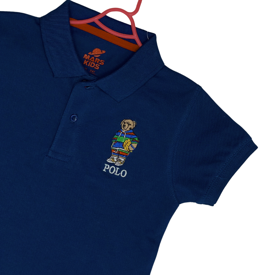 Polo Embroidered Shirt- Navy