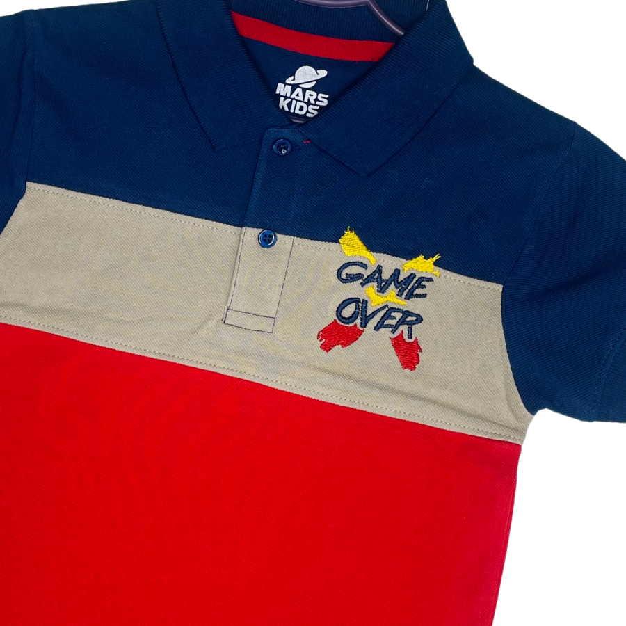 Game Over Embroidered Polo Shirt