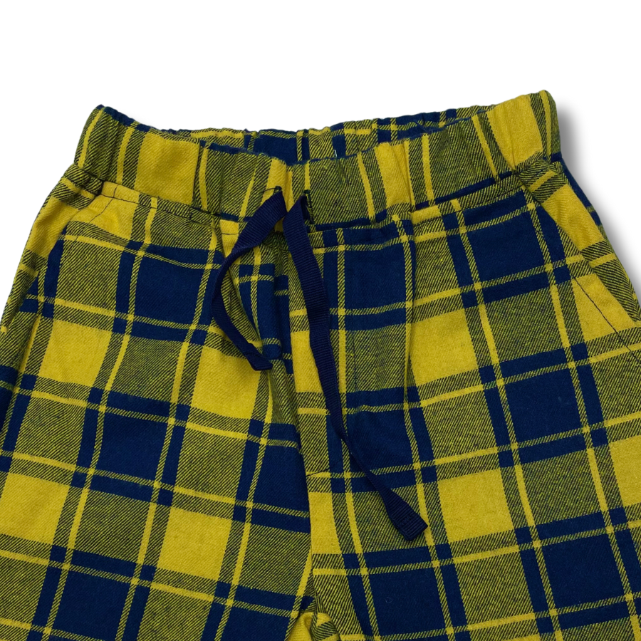 Woven Short-Yellow & Blue