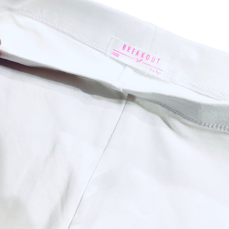 Girls Basic Tights-White
