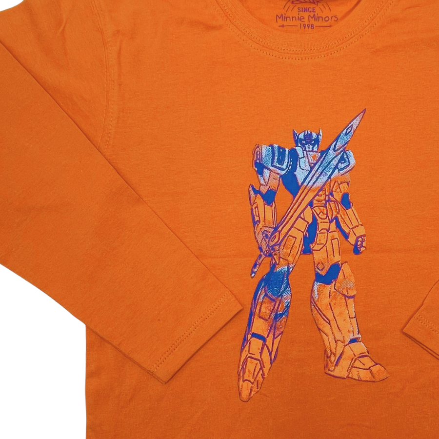 Transformer Full Sleeve T-Shirt- Orange