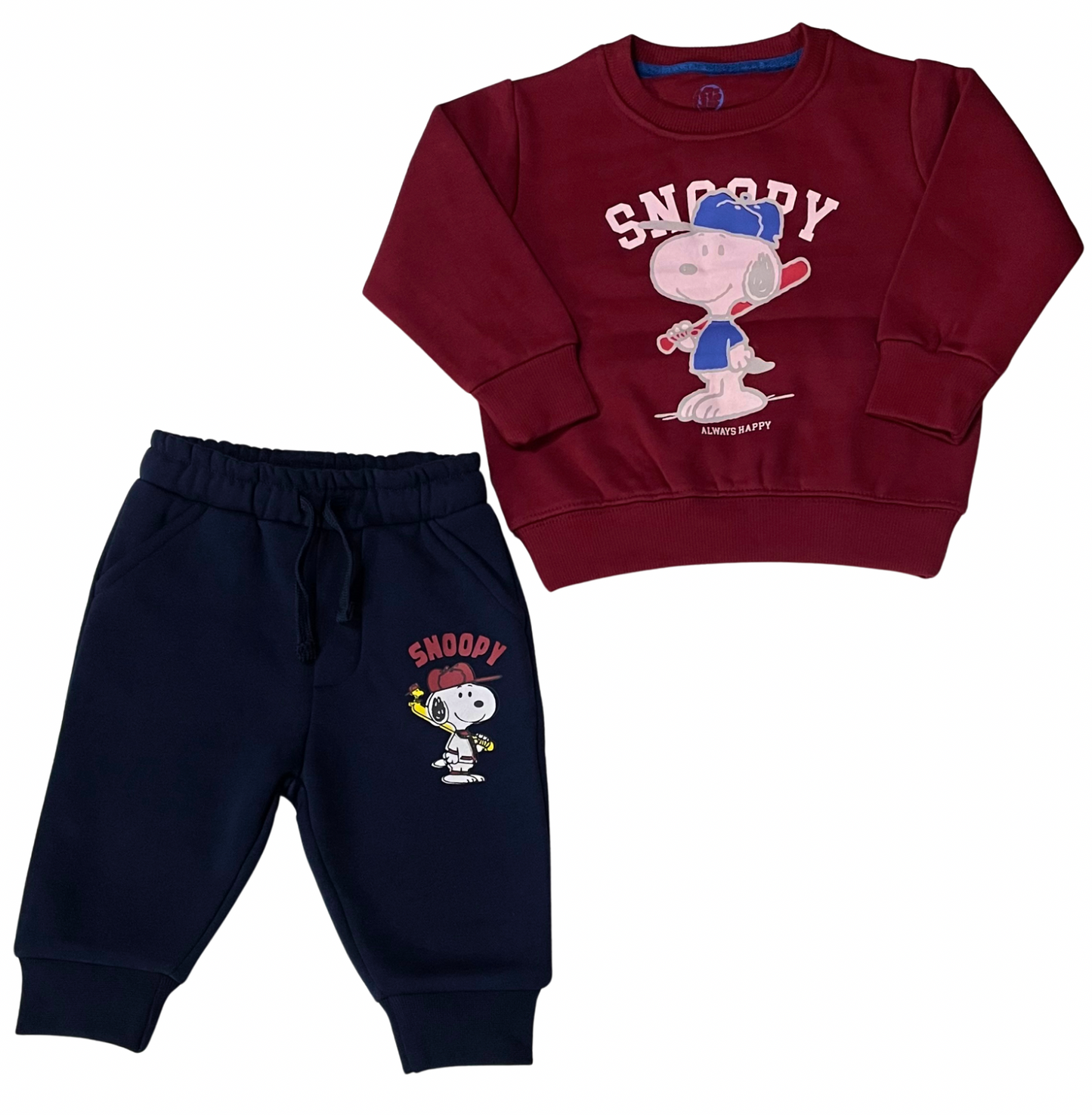Snopy Tracksuit- Maroon/Navy