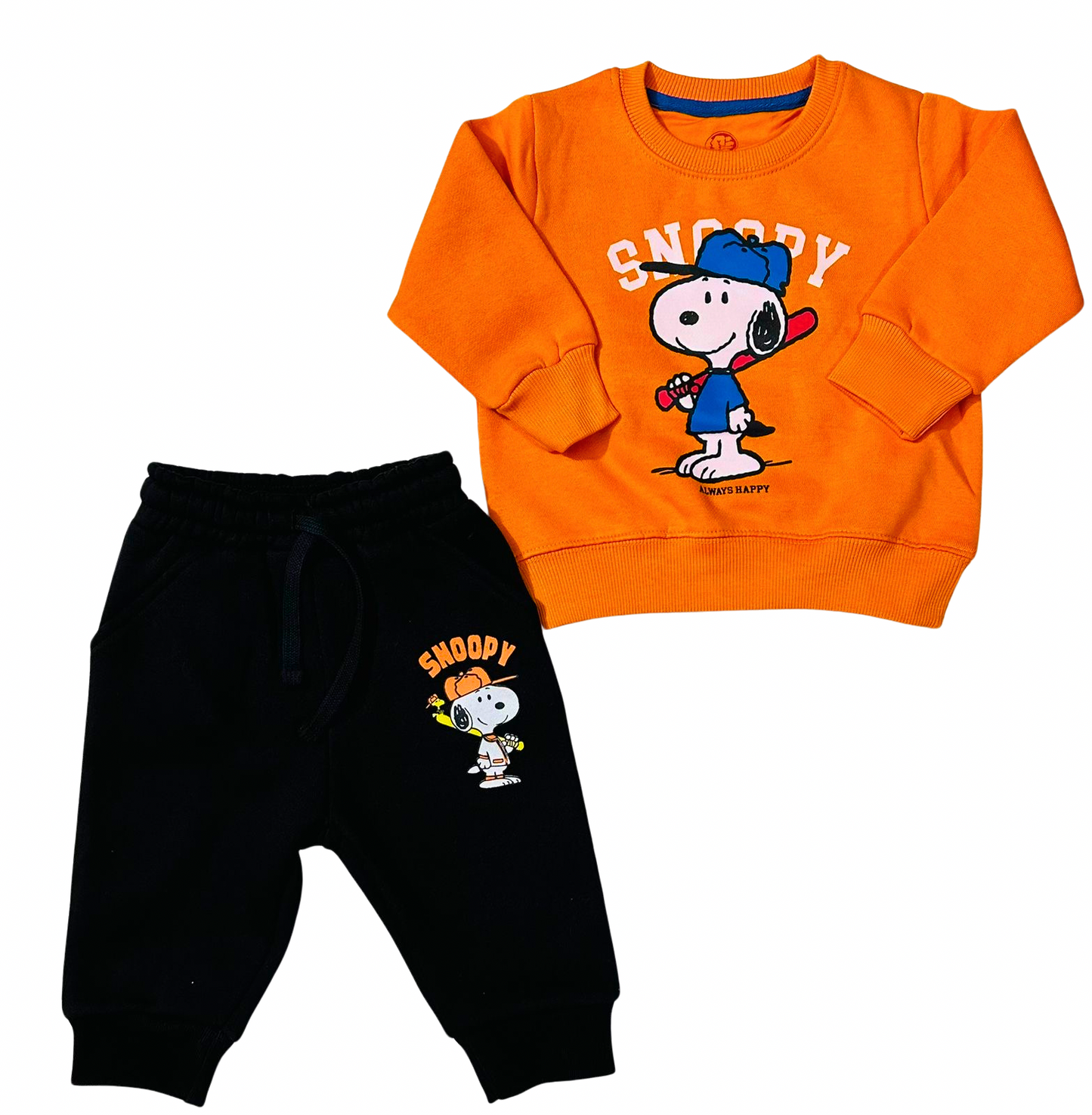Snopy Tracksuit- Orange/Black