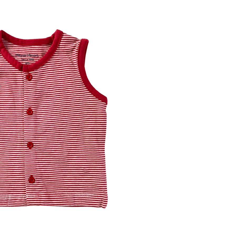 Red yarn dyed vest