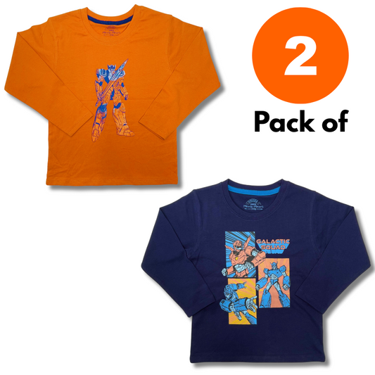 Transformer Full Sleeve T-Shirt- Pack of 2