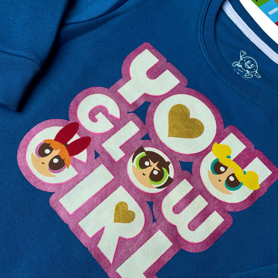 You Glow Girls Tracksuit-Blue