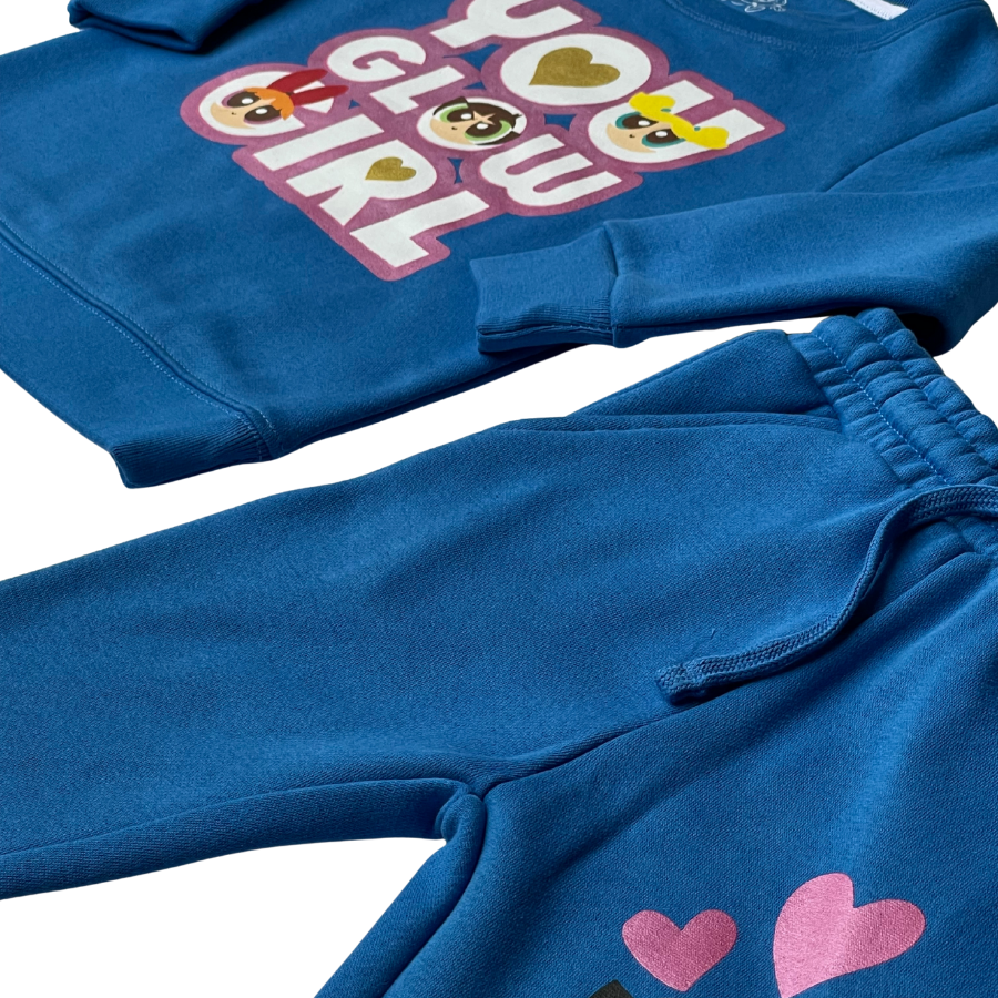 You Glow Girls Tracksuit-Blue
