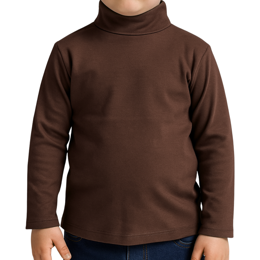 Unisex High Neck- Brown