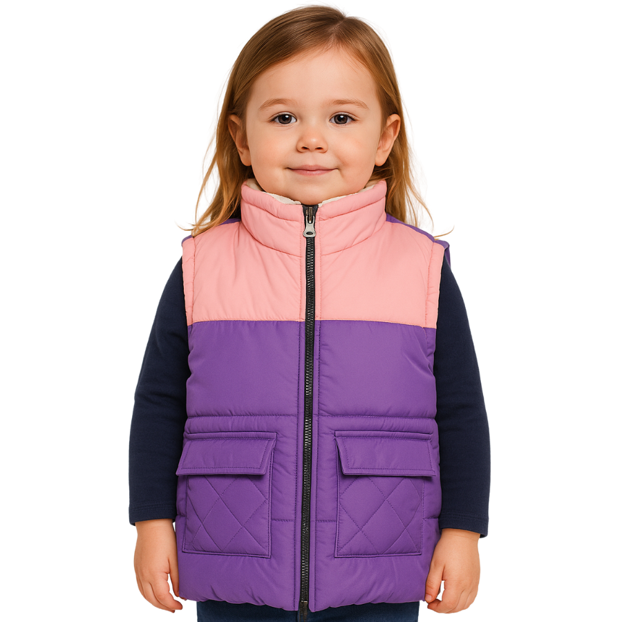 Girls Sleeveless Puffer Jacket