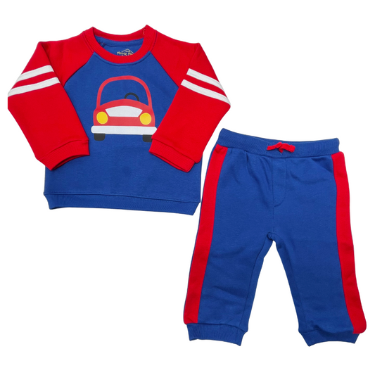 Infant Suit Fleece-Red/Blue