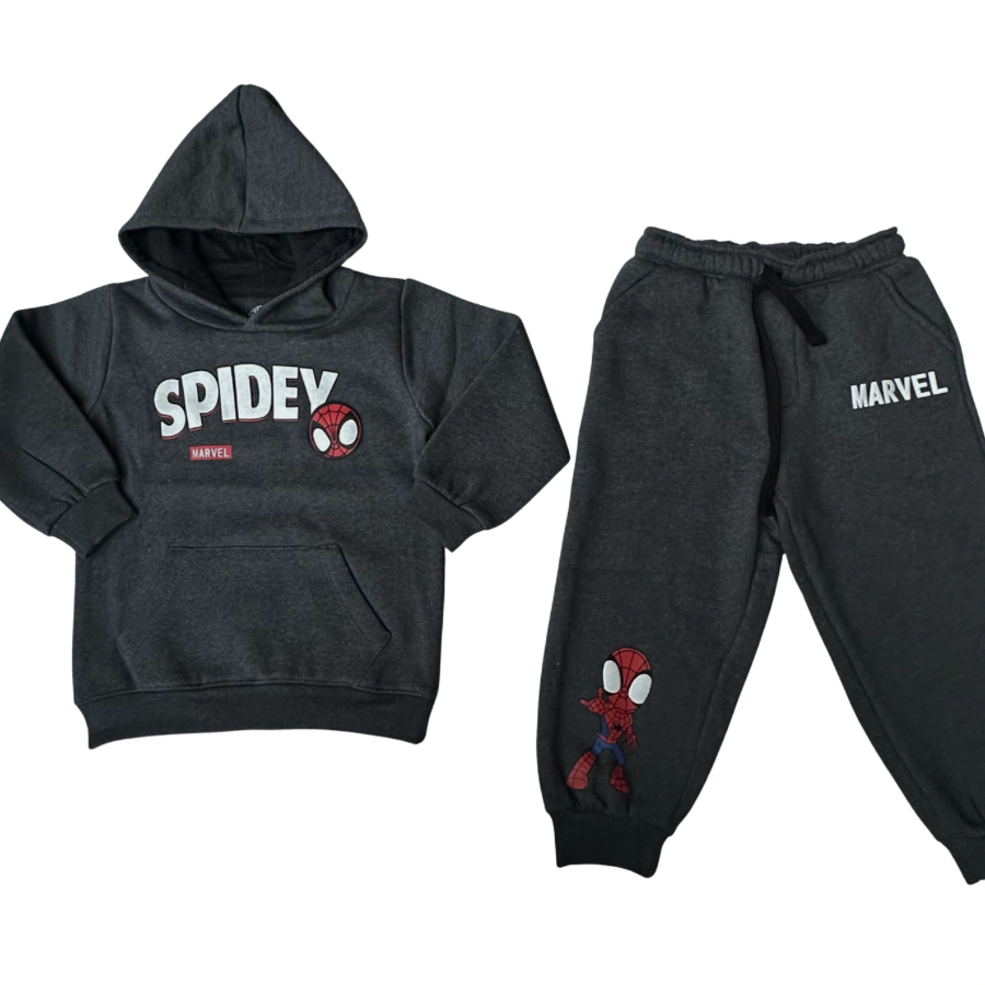 Spidey Hoodie Tracksuit- Charcoal