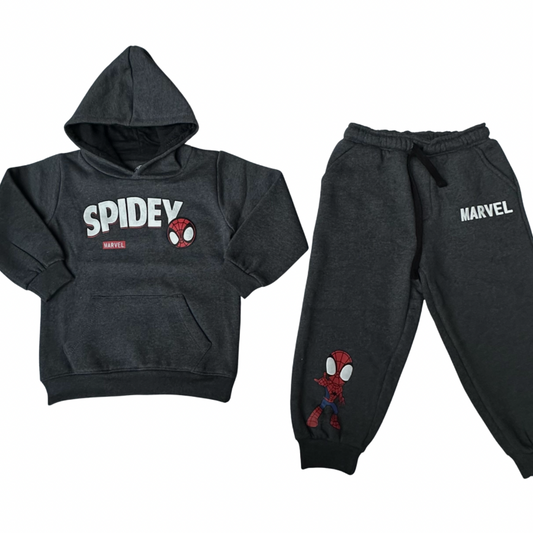 Spidey Hoodie Tracksuit- Charcoal