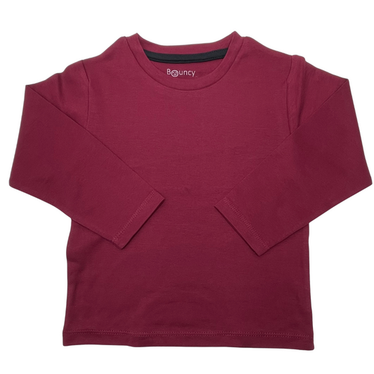 Basic Full Sleeve T-Shirt- Maroon