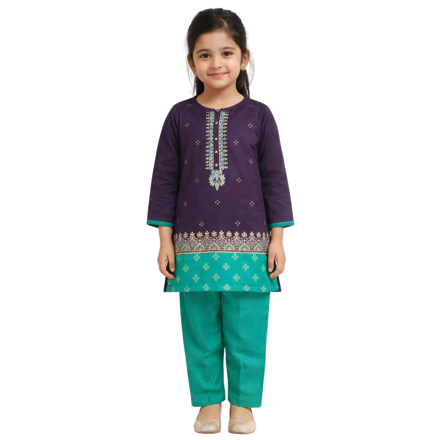 Girls Two Piece Printed