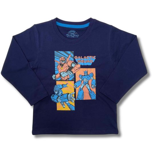 Transformer Full Sleeve T-Shirt- Navy