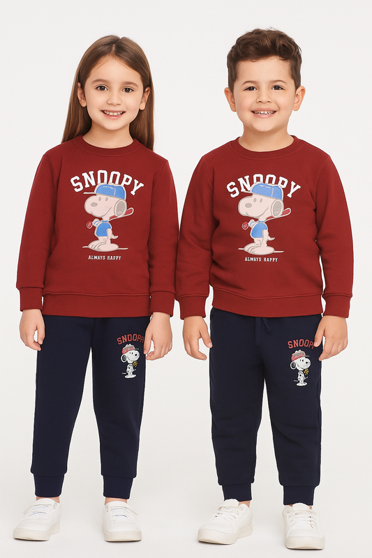 Snopy Tracksuit- Maroon/Navy