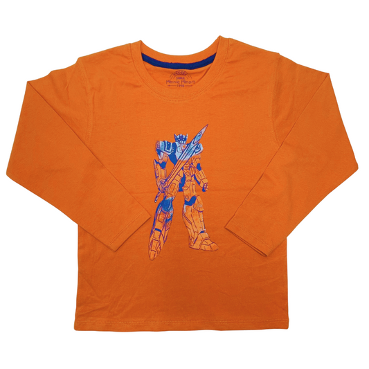 Transformer Full Sleeve T-Shirt- Orange