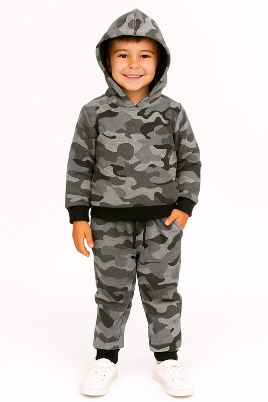 Camo Fleece Hood Tracksuits
