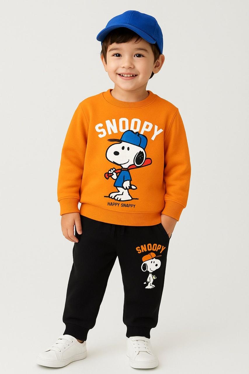 Snopy Tracksuit- Orange/Black