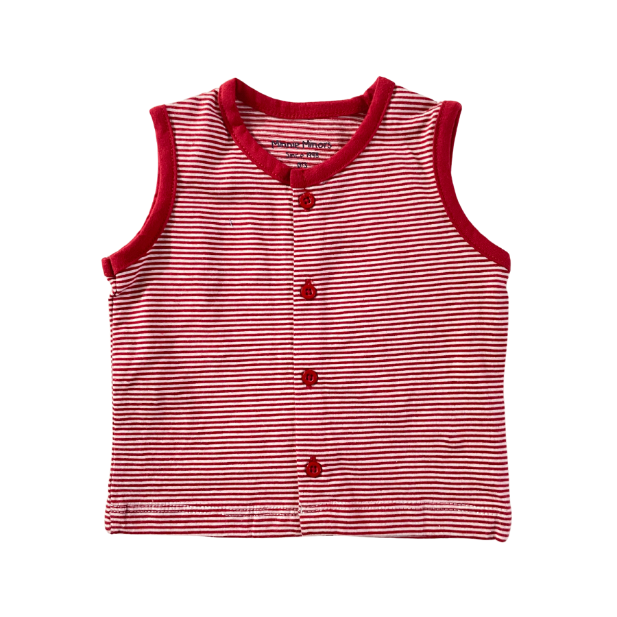 Red yarn dyed vest