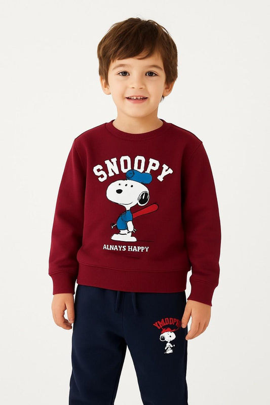 Snopy Tracksuit- Maroon/Navy