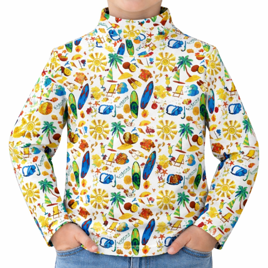 Unisex High Neck Printed