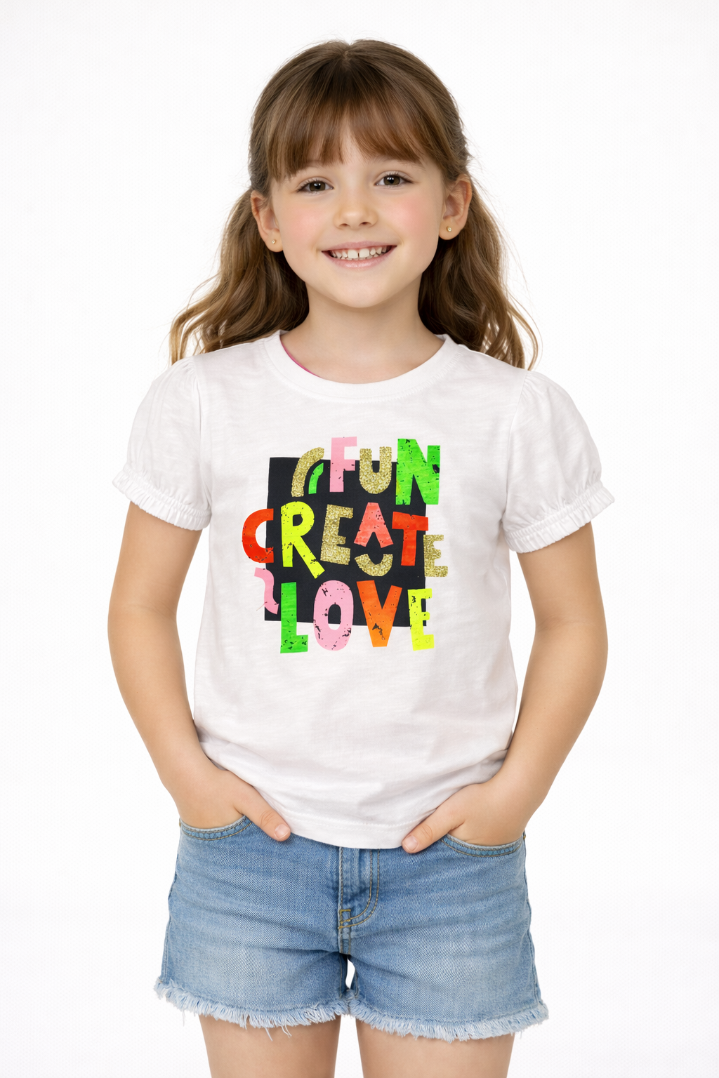 Fun Create Love Glitter T-Shirt