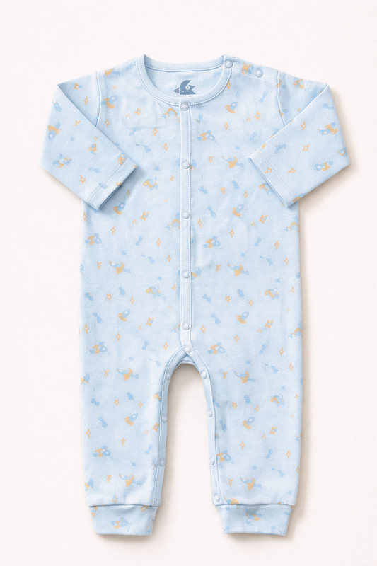 Space Infant Body Suit Blue