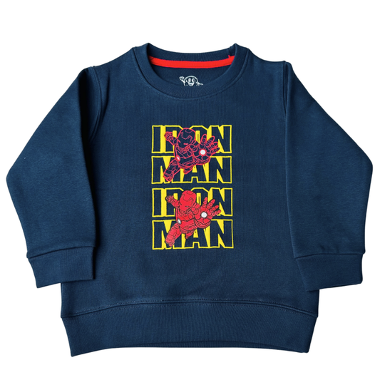 Iron Man Sweat Shirt- Navy