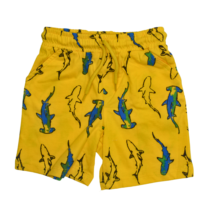 Yellow Rotary Printed Shorts